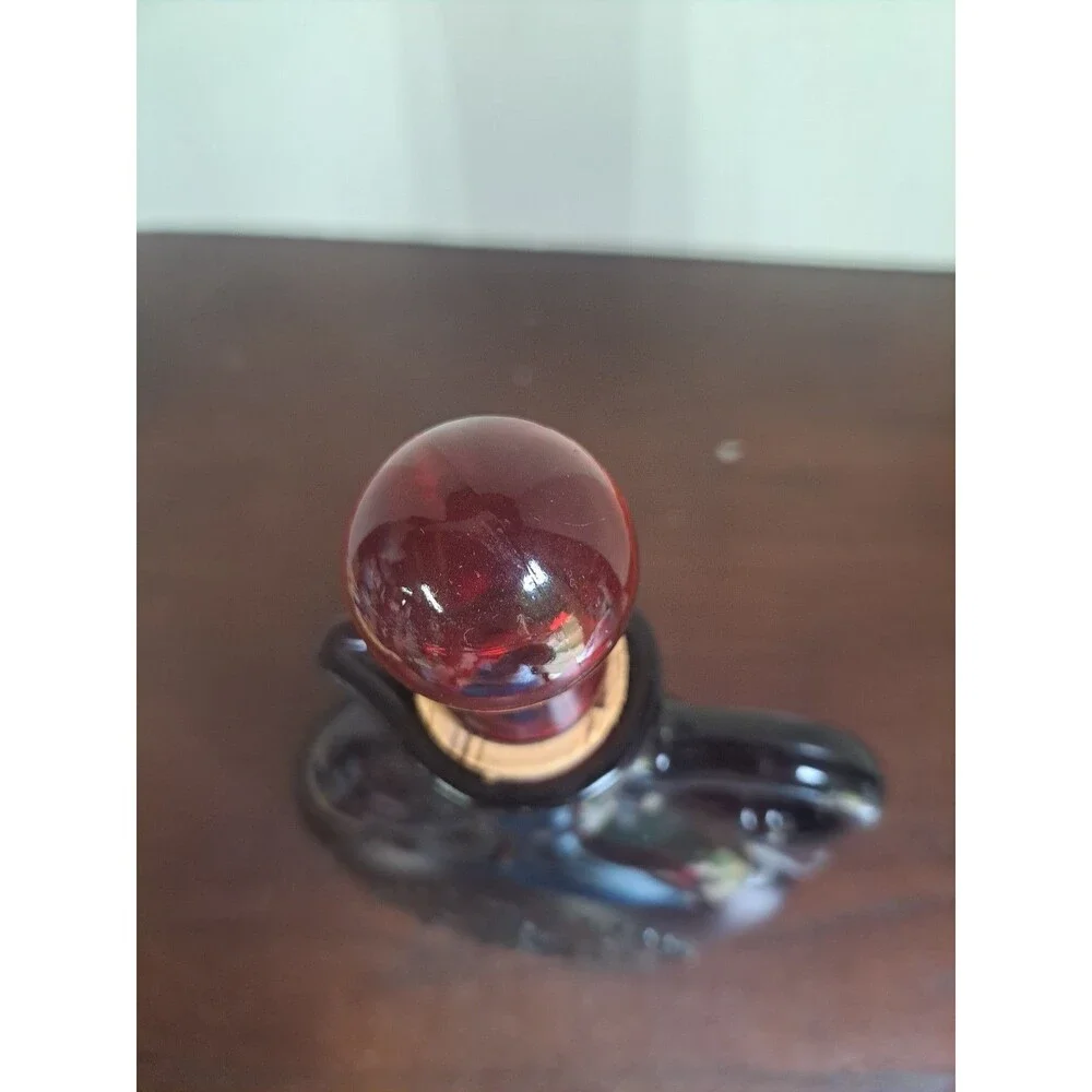 1960s Wheaton Ruby Red 8point Star Glass Decanter